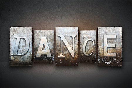 The word DANCE written in vintage letterpress type Stock Photo - Budget Royalty-Free & Subscription, Code: 400-07754319