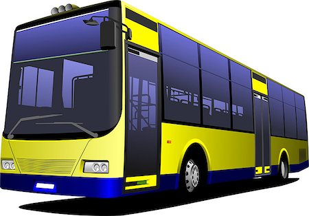 simsearch:400-04898575,k - Yellow city bus. Coach. Vector illustration Stock Photo - Budget Royalty-Free & Subscription, Code: 400-07754455