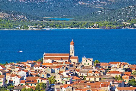 simsearch:400-07175405,k - Adriatic town of Betina view, Island of Murter, Croatia Foto de stock - Royalty-Free Super Valor e Assinatura, Número: 400-07754777