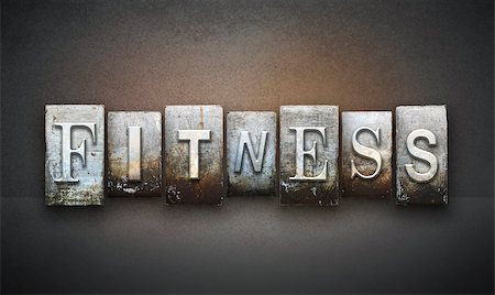 The word FITNESS written in vintage letterpress type Foto de stock - Super Valor sin royalties y Suscripción, Código: 400-07754838