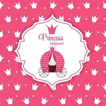 Pink Princess Crown  Background Vector Illustration. EPS10 Stock Photo - Budget Royalty-Free & Subscription, Code: 400-07754944