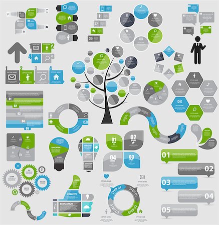 Collection of Infographic Templates for Business Vector Illustration Stock Photo - Budget Royalty-Free & Subscription, Code: 400-07754959