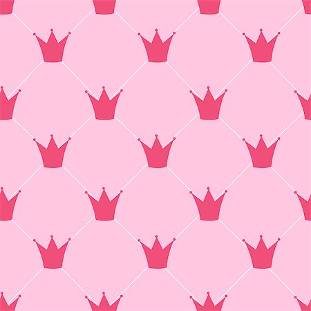 Princess Crown Seamless Pattern Background Vector Illustration. EPS10 Stock Photo - Budget Royalty-Free & Subscription, Code: 400-07754971