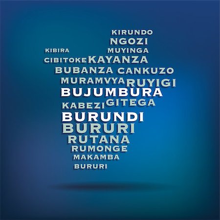 simsearch:400-05071010,k - Burundi map made with name of cities - vector illustration Stock Photo - Budget Royalty-Free & Subscription, Code: 400-07756122