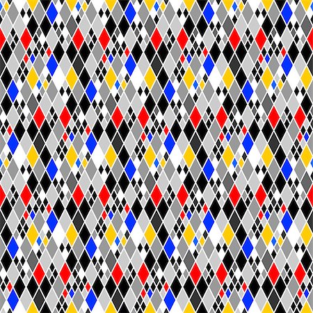 simsearch:400-07518662,k - Design seamless colorful mosaic pattern. Abstract diamond geometric background. Vector art Fotografie stock - Microstock e Abbonamento, Codice: 400-07756319