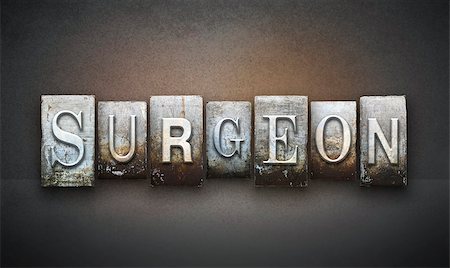 The word SURGEON written in vintage letterpress type Stock Photo - Budget Royalty-Free & Subscription, Code: 400-07756581