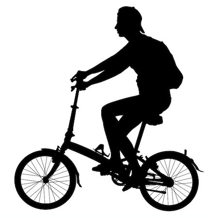 simsearch:400-05188041,k - Silhouette of a cyclist male.  vector illustration. Stockbilder - Microstock & Abonnement, Bildnummer: 400-07756674