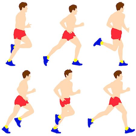 simsearch:400-04273380,k - Set of silhouettes. Runners on sprint, men. Foto de stock - Super Valor sin royalties y Suscripción, Código: 400-07756673