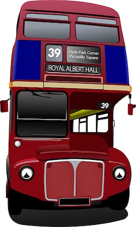 simsearch:400-04112529,k - London double Decker  red bus. Vector illustration Photographie de stock - Aubaine LD & Abonnement, Code: 400-07756823