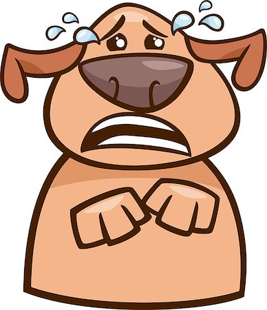 simsearch:400-07754645,k - Cartoon Illustration of Funny Dog Expressing Sadness and Crying Stock Photo - Budget Royalty-Free & Subscription, Code: 400-07756960