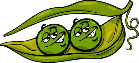 pod peas - Cartoon Humor Concept Illustration of Like Two Peas in a Pod Saying or Proverb Stock Photo - Budget Royalty-Free & Subscription, Code: 400-07756962