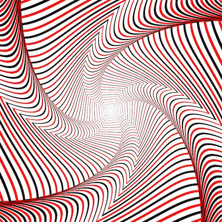 simsearch:400-07717373,k - Design whirlpool movement illusion background. Abstract lines distortion geometric backdrop. Spider web texture. Vector-art illustration Foto de stock - Super Valor sin royalties y Suscripción, Código: 400-07757238