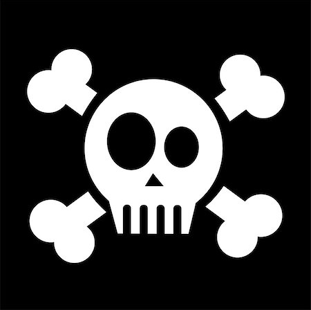 pirate dead - vector skull with crossed bones Stock Photo - Budget Royalty-Free & Subscription, Code: 400-07757248