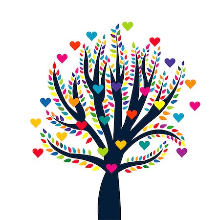 simsearch:400-04725012,k - Love tree isolated over white background Stock Photo - Budget Royalty-Free & Subscription, Code: 400-07757258