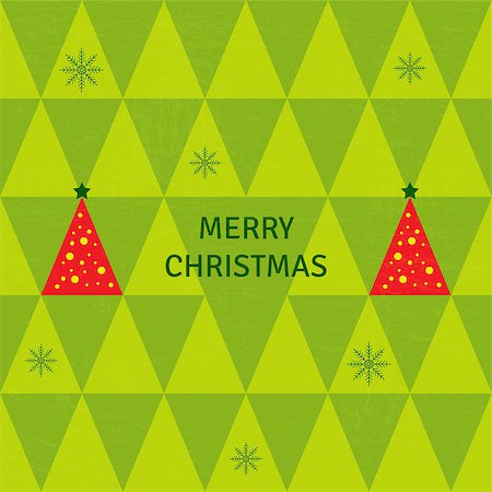 deniskolt (artist) - Merry Christmas green tree background, vector illustration Stock Photo - Budget Royalty-Free & Subscription, Code: 400-07757443