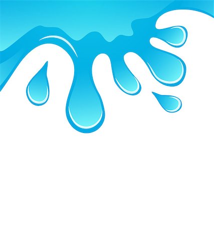 spilling water - Illustration splashing water background with space for your text - vector Stock Photo - Budget Royalty-Free & Subscription, Code: 400-07757496