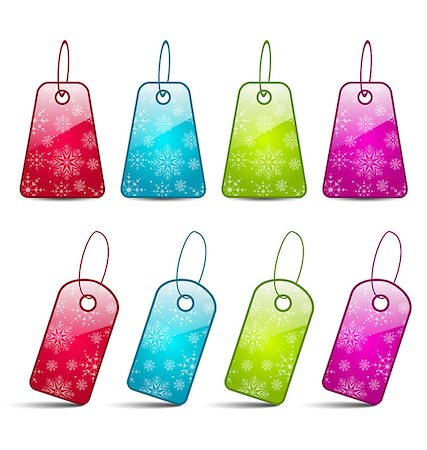 simsearch:400-07576337,k - Illustration set multicolored tags isolated on white background - vector Photographie de stock - Aubaine LD & Abonnement, Code: 400-07757545