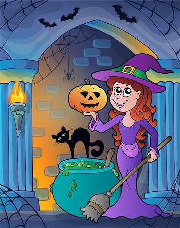 simsearch:400-04620860,k - Wall alcove with Halloween theme 4 - eps10 vector illustration. Stock Photo - Budget Royalty-Free & Subscription, Code: 400-07757931