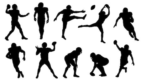 football silhouettes on the white background Foto de stock - Super Valor sin royalties y Suscripción, Código: 400-07757978