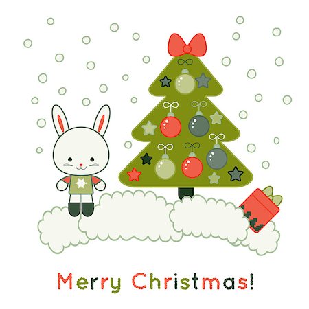 simsearch:622-06487860,k - Christmas greeting card.Vector illustration. Photographie de stock - Aubaine LD & Abonnement, Code: 400-07758006