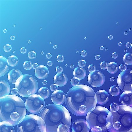 simsearch:649-05950711,k - Vector illustration of soap bubbles on a blue background Stock Photo - Budget Royalty-Free & Subscription, Code: 400-07758055