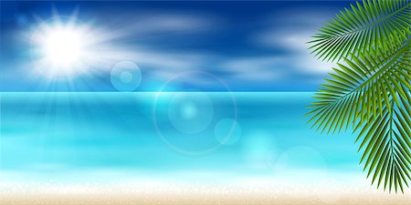 simsearch:400-07758113,k - Vector illustration panorama of the beautiful sea coast Foto de stock - Super Valor sin royalties y Suscripción, Código: 400-07758088