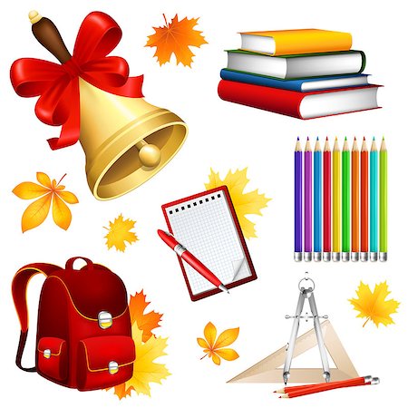 Vector illustration of a school set from different subjects Photographie de stock - Aubaine LD & Abonnement, Code: 400-07758100