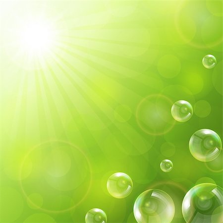 Vector illustration of the green summer background Photographie de stock - Aubaine LD & Abonnement, Code: 400-07758115
