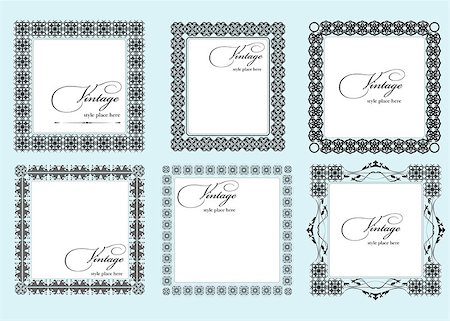 simsearch:400-07759145,k - Collection of ornate vintage vector frames with sample text. Perfect as invitation or announcement. Stock Photo - Budget Royalty-Free & Subscription, Code: 400-07758213