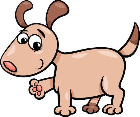simsearch:400-07222590,k - Cartoon Illustration of Cute Little Dog or Puppy Foto de stock - Super Valor sin royalties y Suscripción, Código: 400-07758254