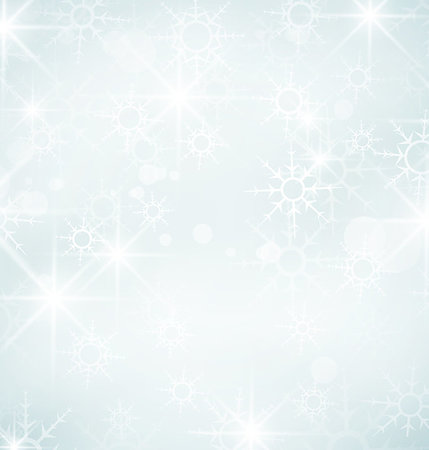 snowflake holiday card - Christmas background with falling snow and stars Stock Photo - Budget Royalty-Free & Subscription, Code: 400-07758360