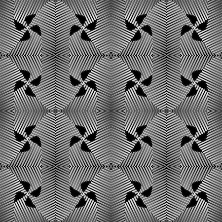 simsearch:400-07830300,k - Design seamless strip geometric pattern. Abstract monochrome lines background. Speckled texture. Vector art Stockbilder - Microstock & Abonnement, Bildnummer: 400-07758599
