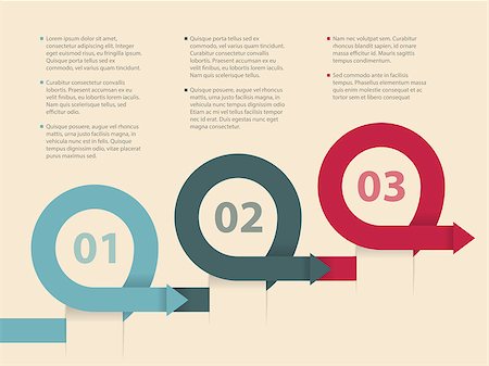 simsearch:400-07032789,k - Curling arrows infographic design with options and descriptions Photographie de stock - Aubaine LD & Abonnement, Code: 400-07758626