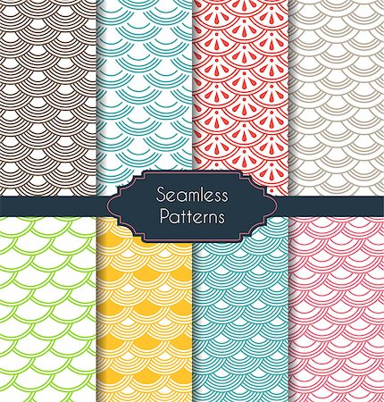 simsearch:400-07918887,k - Vector illustration. Set of geometric seamless patterns Stock Photo - Budget Royalty-Free & Subscription, Code: 400-07758704