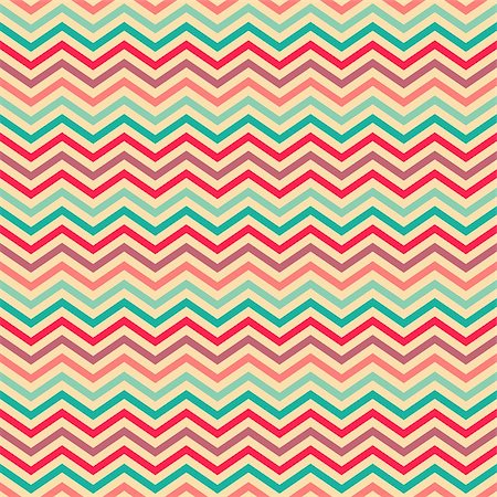 simsearch:400-08626521,k - Seamless geometric ethnic zigzag pattern in retro colors Stock Photo - Budget Royalty-Free & Subscription, Code: 400-07758769