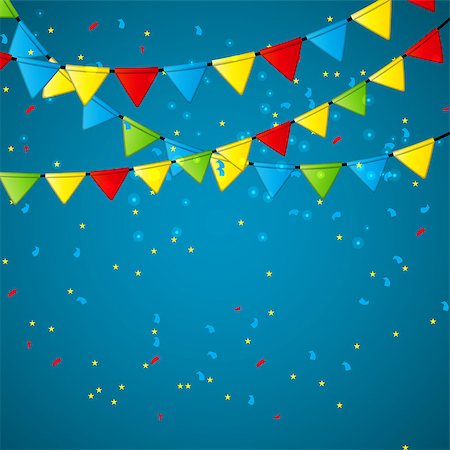 simsearch:400-08676989,k - Colorful Party Flag Background Vector Illustration. EPS10 Foto de stock - Super Valor sin royalties y Suscripción, Código: 400-07758910