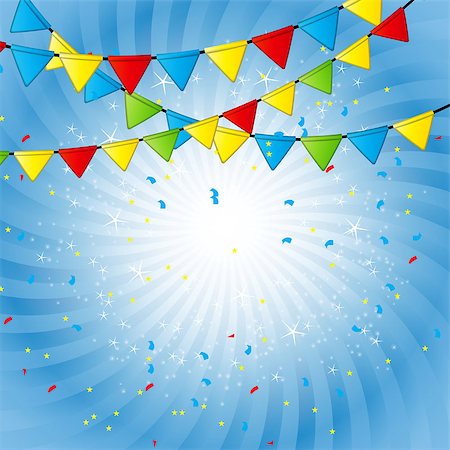 simsearch:400-06694470,k - Colorful Party Flag Background Vector Illustration. EPS10 Stock Photo - Budget Royalty-Free & Subscription, Code: 400-07758935