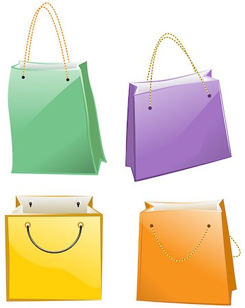simsearch:400-08095972,k - Paper bag for shopping. Illustration in vector format Stock Photo - Budget Royalty-Free & Subscription, Code: 400-07759035