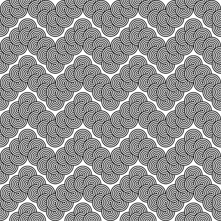 simsearch:400-07631287,k - Design seamless monochrome zigzag lacy pattern. Abstract stripy background. Vector art Stock Photo - Budget Royalty-Free & Subscription, Code: 400-07759287