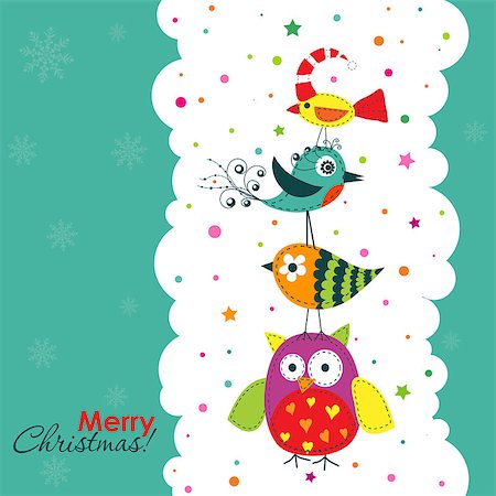 Template christmas greeting card, vector illustration Stock Photo - Budget Royalty-Free & Subscription, Code: 400-07759402