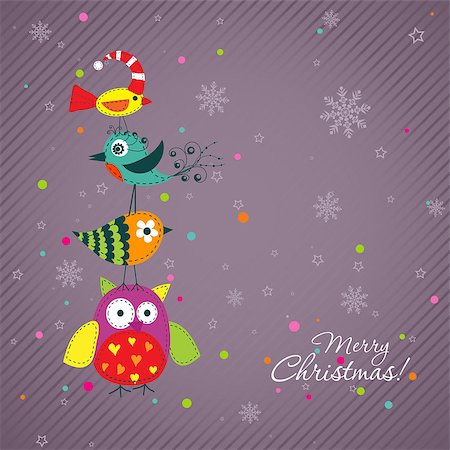 Template christmas greeting card, vector illustration Stock Photo - Budget Royalty-Free & Subscription, Code: 400-07759412