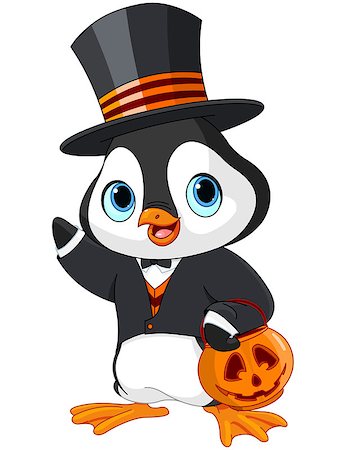 simsearch:400-07840277,k - Halloween penguin with basket Foto de stock - Super Valor sin royalties y Suscripción, Código: 400-07759577