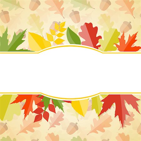 fall floral backgrounds - Shiny Autumn Natural Leaves Background. Vector Illustration. EPS10 Stock Photo - Budget Royalty-Free & Subscription, Code: 400-07759633