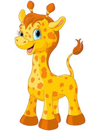 simsearch:400-08935822,k - Illustration of little cute giraffe calf Stock Photo - Budget Royalty-Free & Subscription, Code: 400-07759795