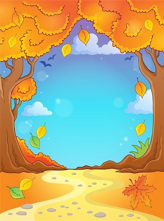 simsearch:400-07827769,k - Autumn tree theme composition 2 - eps10 vector illustration. Foto de stock - Super Valor sin royalties y Suscripción, Código: 400-07759839