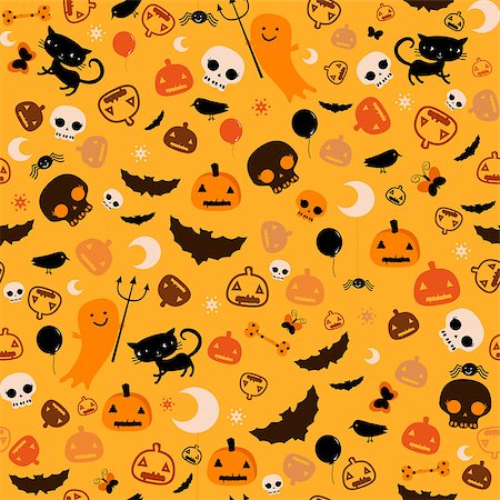 simsearch:400-06881290,k - halloween seamless pattern Stockbilder - Microstock & Abonnement, Bildnummer: 400-07759831