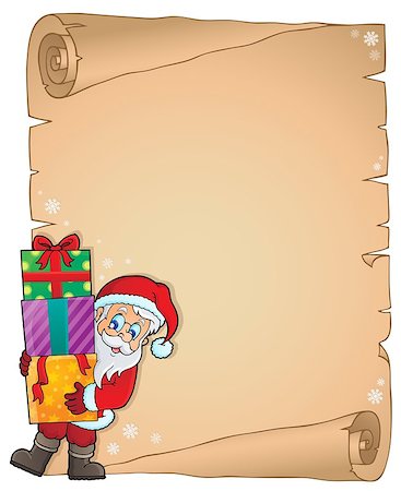 simsearch:400-08343929,k - Christmas thematic parchment 6 - eps10 vector illustration. Foto de stock - Super Valor sin royalties y Suscripción, Código: 400-07759845