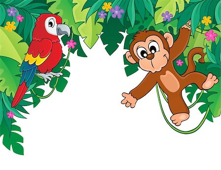 simsearch:400-08710477,k - Image with jungle theme 5 - eps10 vector illustration. Stock Photo - Budget Royalty-Free & Subscription, Code: 400-07759858