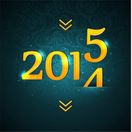 Vector illustration of New year 2015 Photographie de stock - Aubaine LD & Abonnement, Code: 400-07759905