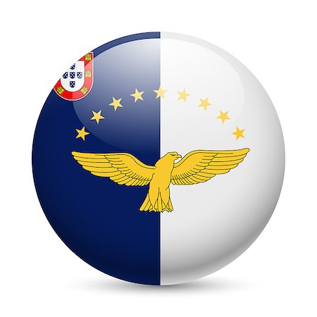 simsearch:400-07579774,k - Flag of Azores as round glossy icon. Button with flag design Stockbilder - Microstock & Abonnement, Bildnummer: 400-07750049